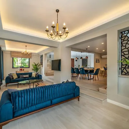 Palmiye Jakuzili Bahceli Havuzlu - Ocekhomes * 페티예