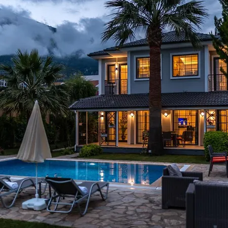 Palmiye Jakuzili Bahceli Havuzlu - Ocekhomes 빌라